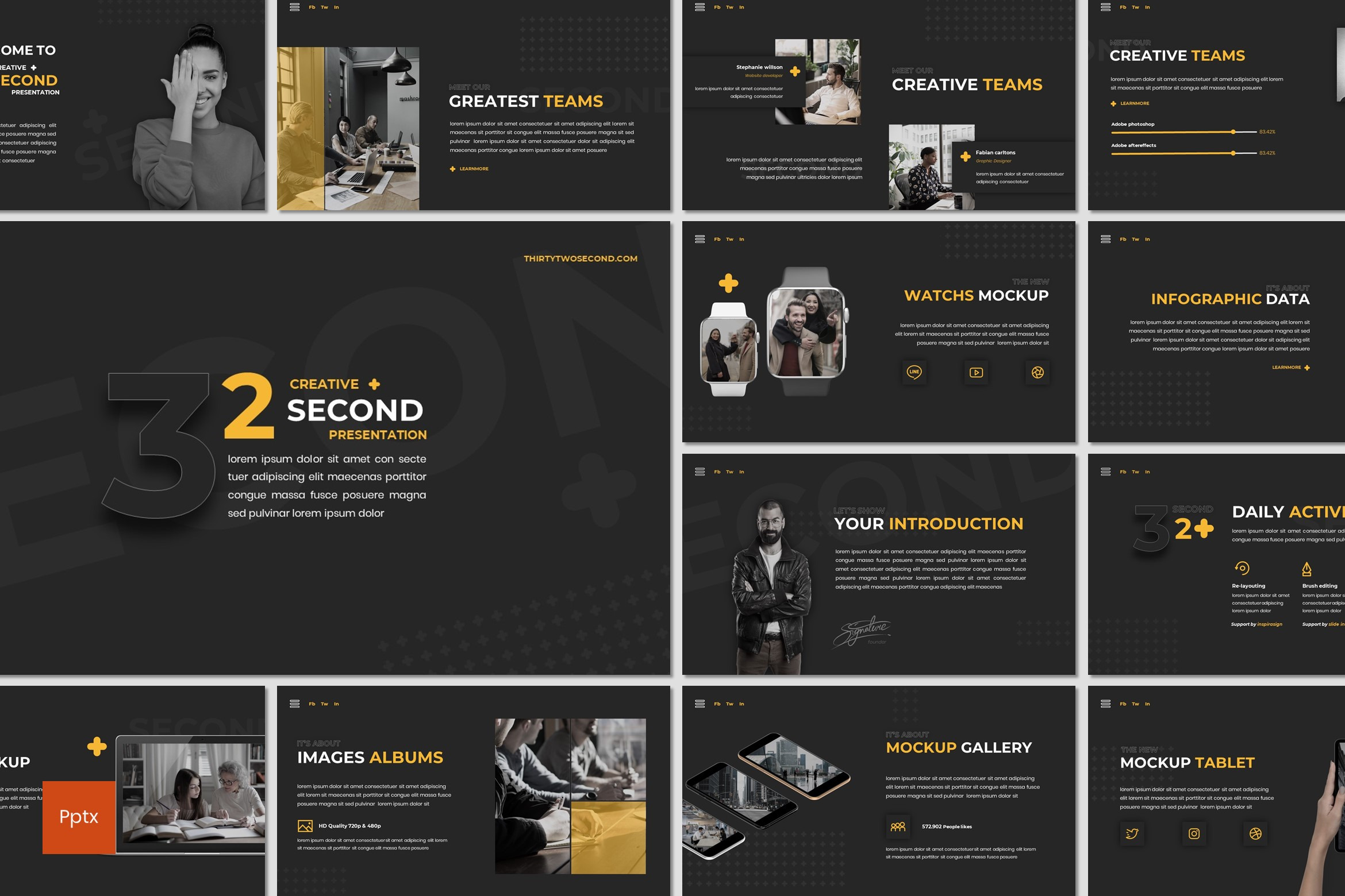 32 Second - Powerpoint Template, a Presentation Template by inspirasign