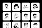 240 Facial Expressions Icons, an Outline Icon by Prosymbols (Thumbnail 10 of 15)