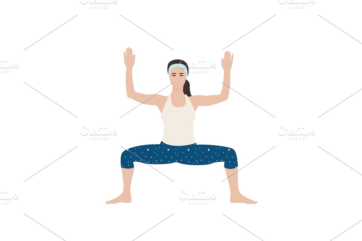 Moon Salutation vector illustrations, an Illustration by Sunnyfields (Photo 2 of 2)