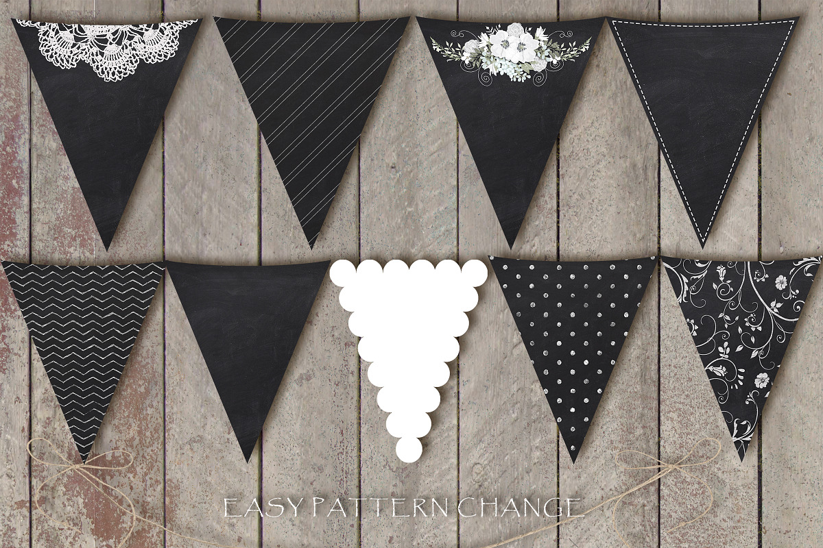 9-Digital Chalkboard Banner/Pendants preview 2