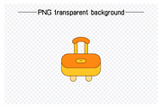 Luggage and travel bag icons set, a Graphic by Designfour (Thumbnail 6 of 6)