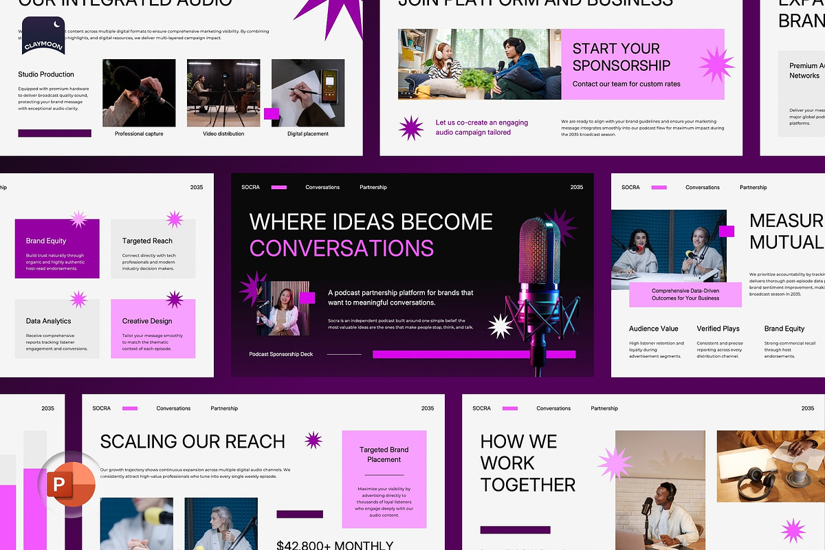 Podcast Sponsorship & AudioMedia Kit, a Presentation Template by Claymoon Lab (Photo 2 of 7)