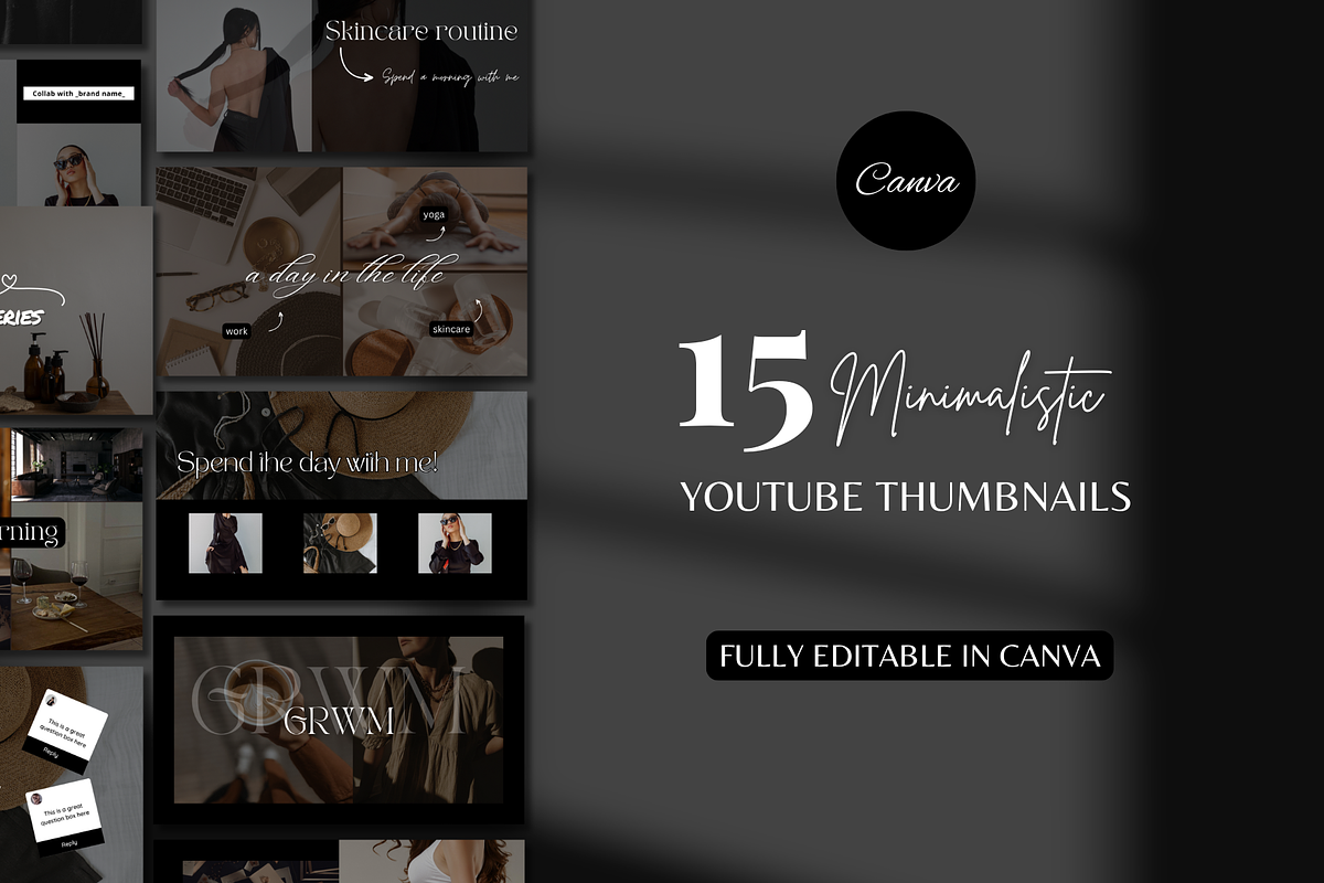 15 YouTube Thumbnail Templates, a Social Media Template by SociallyyCreative (Photo 1 of 6)