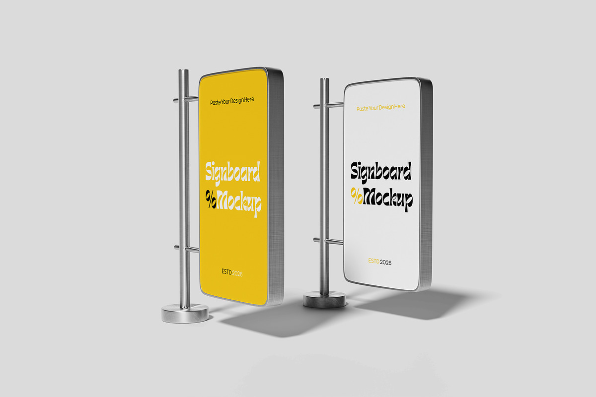 Modern Outdoor Signboard Mockup, an Advertising Mockup by AnasStudio (Photo 5 of 5)
