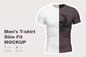 Men's T-shirt Slim Fit mockup.