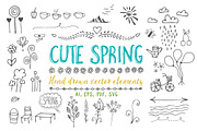 Cute spring vector elements part 1., an Illustration by ladik (Thumbnail 1 of 3)