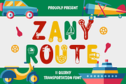 Zany Route – 11 Quirky Font, a Font by PutraCetol Studio (Thumbnail 1 of 10)