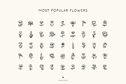 FUN FLOWERS line art illustrations, a Decorative Illustration by Crocus Paperi (Thumbnail 2 of 7)