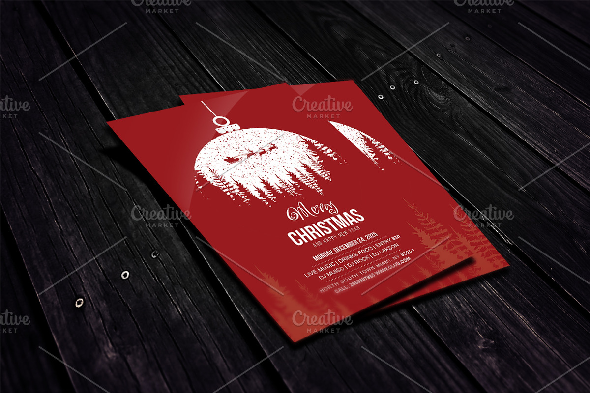 Merry Christmas Party Invitation, a Flyer Template by Madhabi Studio (Photo 5 of 5)