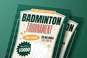 Classic Badminton Flyer Set, a Flyer Template by Annora Studio (Thumbnail 5 of 6)