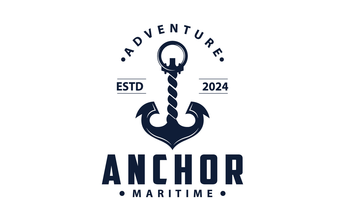 Marine ship vector anchor logo, a Branding & Logo Template by ...