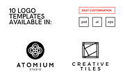 35 Clean Shapes + 10 Logos (Ai & Ps), a Branding & Logo Template by cristiursea (Thumbnail 3 of 4)