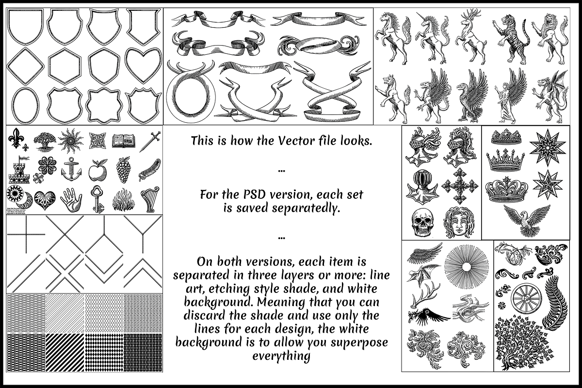 Coat of Arms Creation Kit, an Illustration by Abysm Internal (Photo 3 of 4)