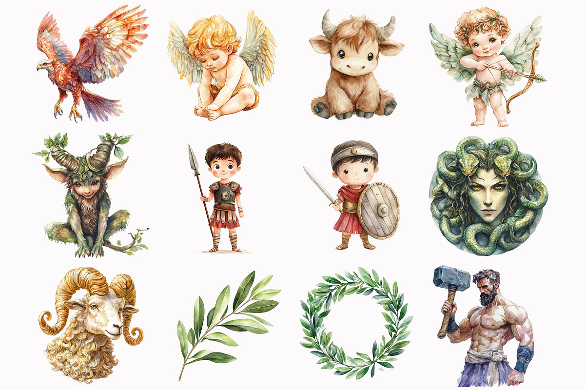 Greek Mythology Clipart, an Illustration by Design Market (Photo 2 of 5)