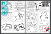 Cozy Summer Bold&Easy Coloring Pages, a Seasonal Illustration by EduEnrich (Thumbnail 2 of 3)