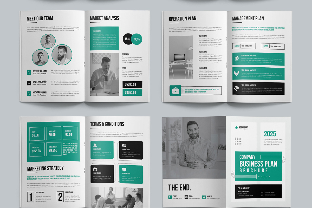 Business Plan Brochure Layout, a Brochure Template by ContestDesign (Photo 3 of 3)