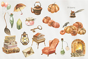 Cute autumn raccoons, an Illustration by Love Watercolor Store (Thumbnail 7 of 11)