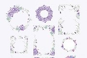 Charming purple pansies, hydrangea, an Illustration by astelenadesign (Thumbnail 9 of 12)