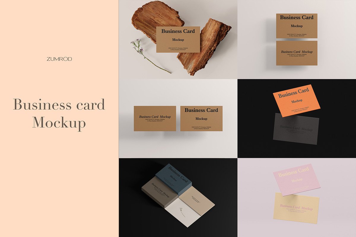 Embossed Business Card Mockup Set, a Product Mockup by Zumrod (Photo 1 of 10)