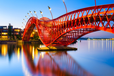 The Python Bridge, Amsterdam, an Architecture Photo by Landscape and travel
