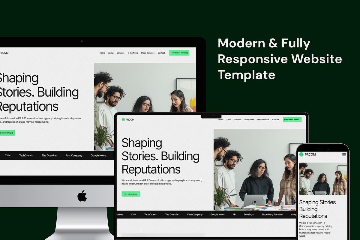 PRCOM - PR & News Website Template preview 3