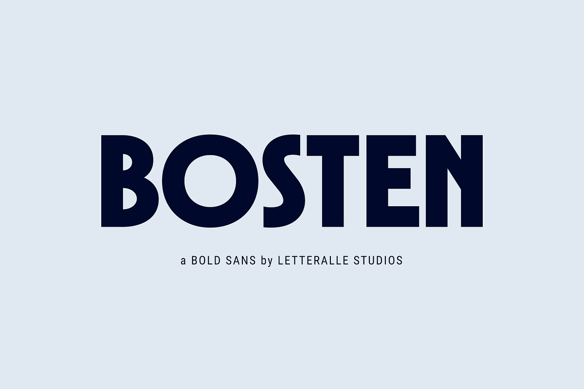 Bosten - Display Font, a Sans Serif Font by Letteralle Studios (Photo 1 of 12)