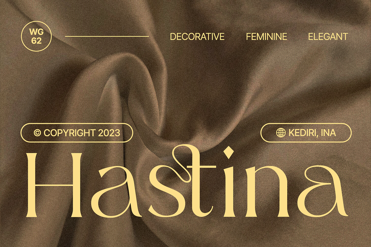 Hastina - Elegant Serif Font, a Serif Font by Migunani Studio (Photo 1 of 10)