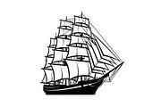 Vintage Sailing Ship SVG Bundle, an Illustration by Designs_River (Thumbnail 11 of 31)