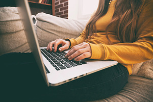 Woman with a laptop