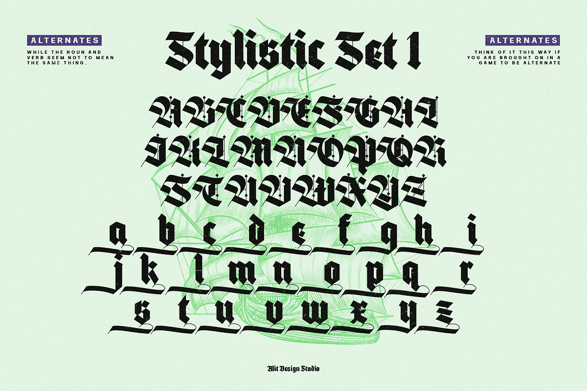 Black Brave Typeface, a Blackletter Font by alit design (Photo 5 of 21)