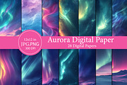 Seamless Watercolor Aurora Digital P, an Illustration by Designworld (Thumbnail 1 of 5)