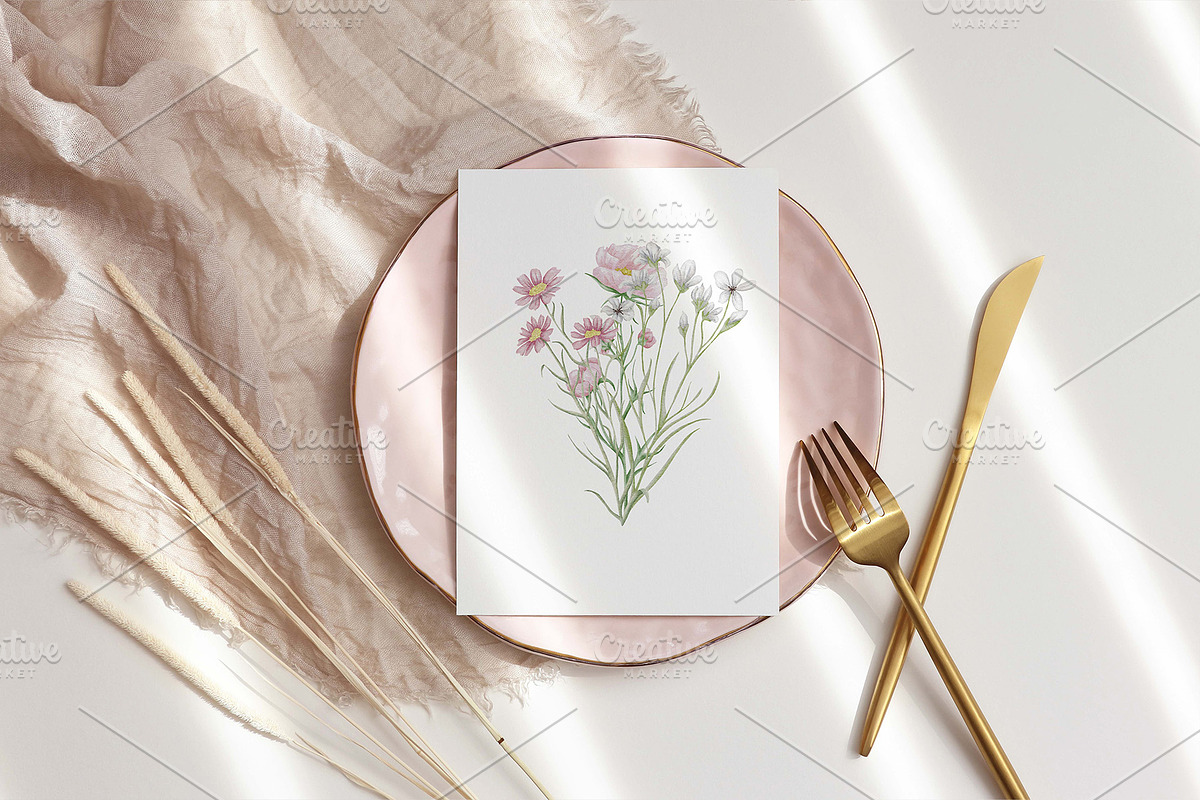 Watercolor Wildflowers Botanical Set, a Decorative Illustration by BarvArt (Photo 8 of 22)