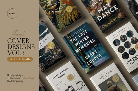 Book Cover Design BUNDLE Vol.3 CANVA, a Templates & Theme by September 5th