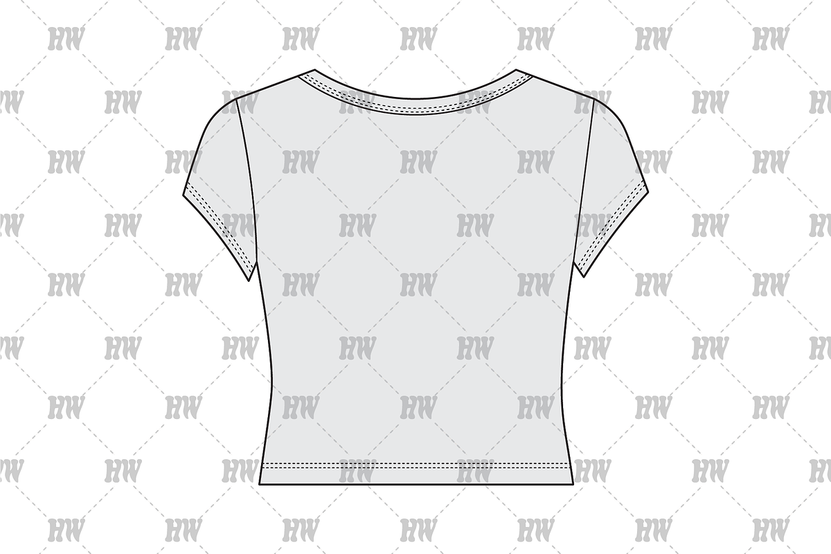 Capped Sleeve Henley Fashion Flat, a Shirt Mockup by haydenwentworth (Photo 3 of 3)