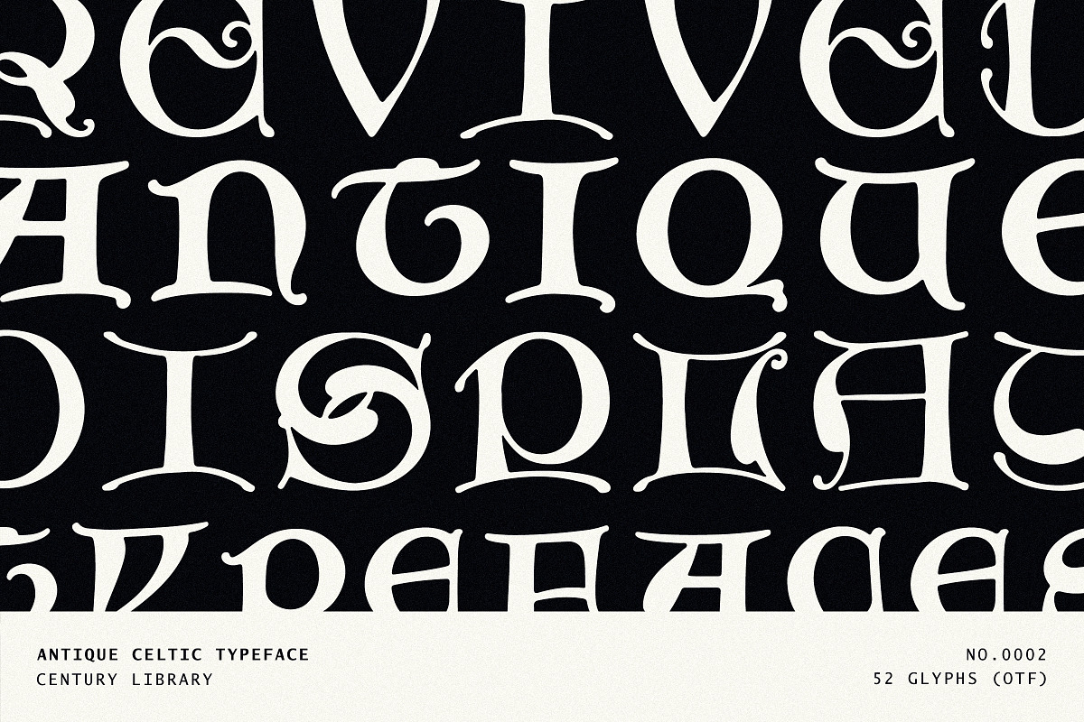 Antique Gothic Celtic Font, a Blackletter Font by Century Library (Photo 1 of 5)