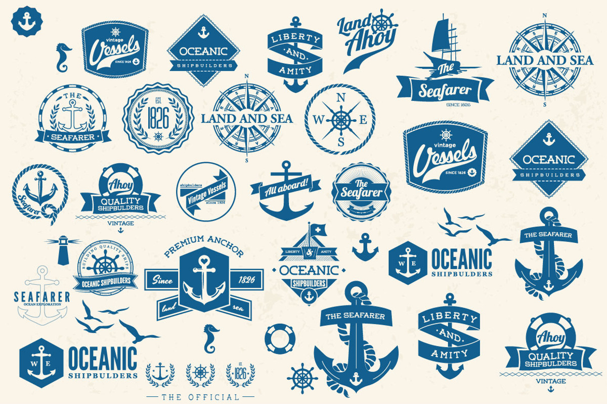 Set of Nautical elements, an Illustration by Noka Studio (Photo 1 of 3)