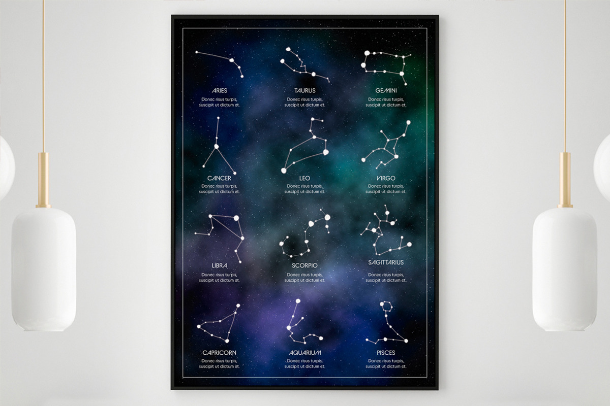 Zodiac Sign Poster, a Flyer Template by McLittle Stock