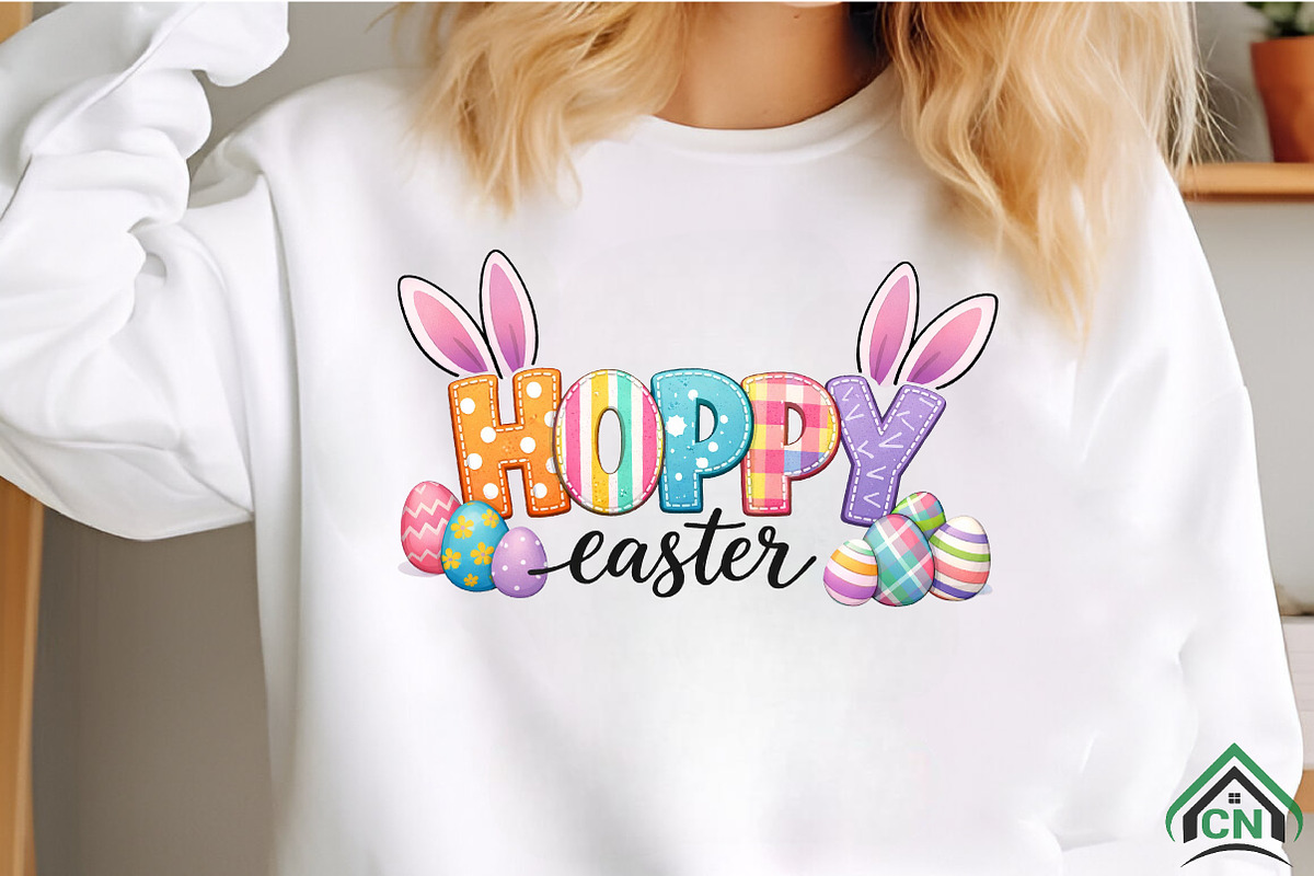 Hoppy Easter PNG, Easter Sublimation, an Illustration by Craft Nest (Photo 3 of 4)