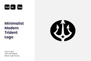 Minimalist Modern Trident Logo, a Branding & Logo Template by Luxury Logos (Thumbnail 1 of 4)