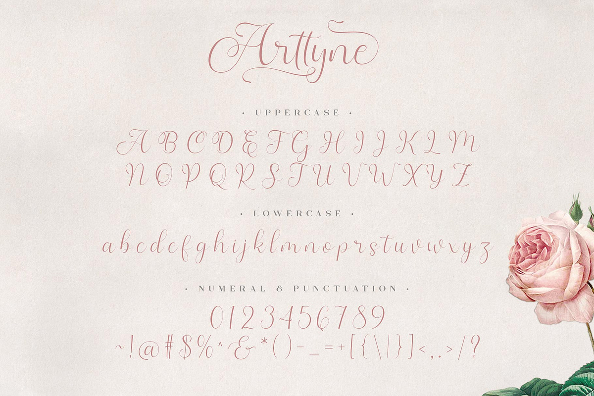 Arttyne Modern Script Font, a Script Font by alit design (Photo 14 of 20)