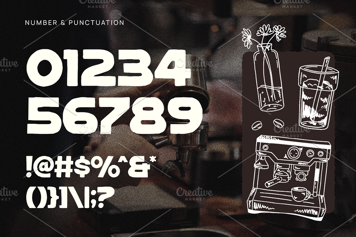 Daily Brew - Bold Display Cafe Font, a Sans Serif Font by Pekotype (Photo 4 of 15)