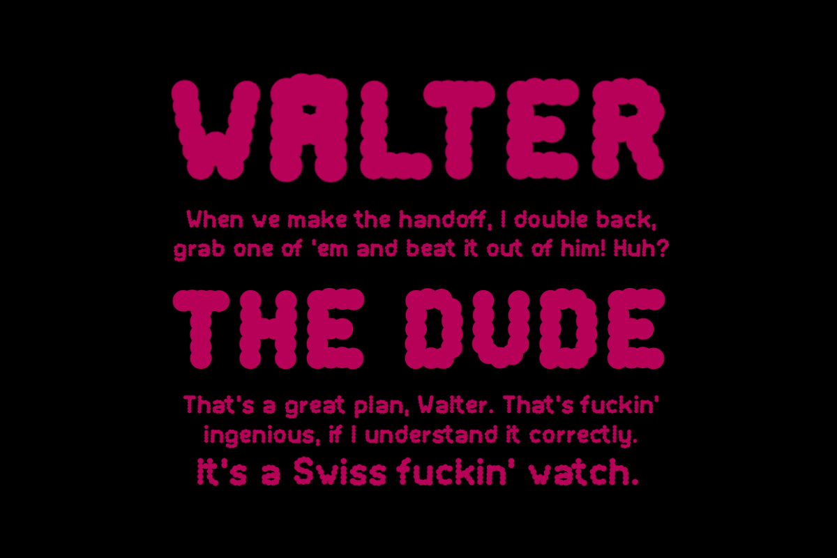 Bliss Yeah - font 3 weight preview 2