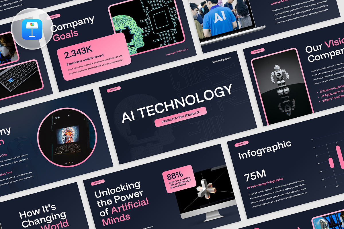 AI Technology Keynote, a Presentation Template by rgbryand (Photo 1 of 7)