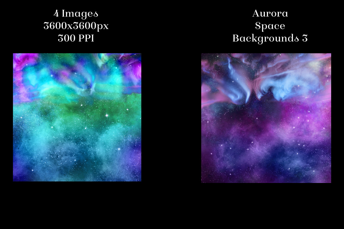 Aurora Space Backgrounds Set 3, a Background Graphic by Sapphire X Designs (Photo 2 of 3)