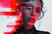 90 Glitch faces, a Person Illustration by Handmadefont (Thumbnail 73 of 94)