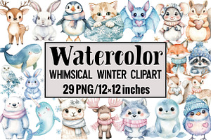 Whimsical Winter Clipart, an Illustration by Design Market