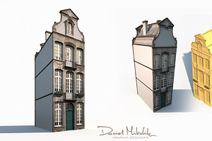 Buildings Facade 181 Low Poly