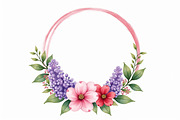 Pink Lavender Floral Wreath Bundle, an Illustration by BIPLOB EXPERT (Thumbnail 11 of 14)