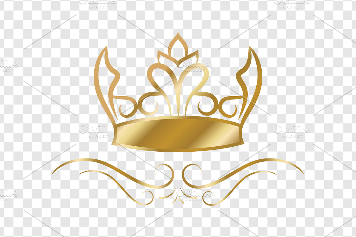Elegant Golden Crown, a Decorative Illustration by PsychocheArt (Photo 3 of 3)