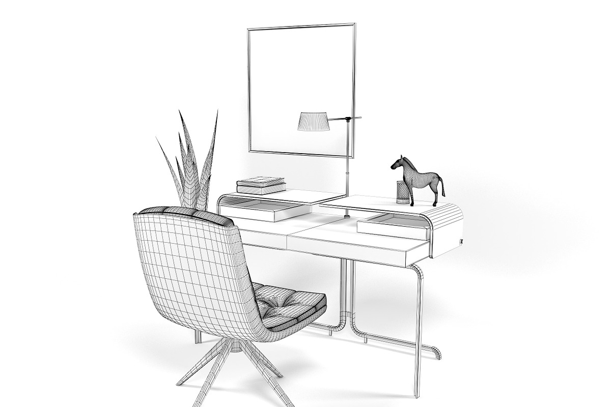 Home office 1210, a Furniture 3D Model by inDahouze (Photo 9 of 10)
